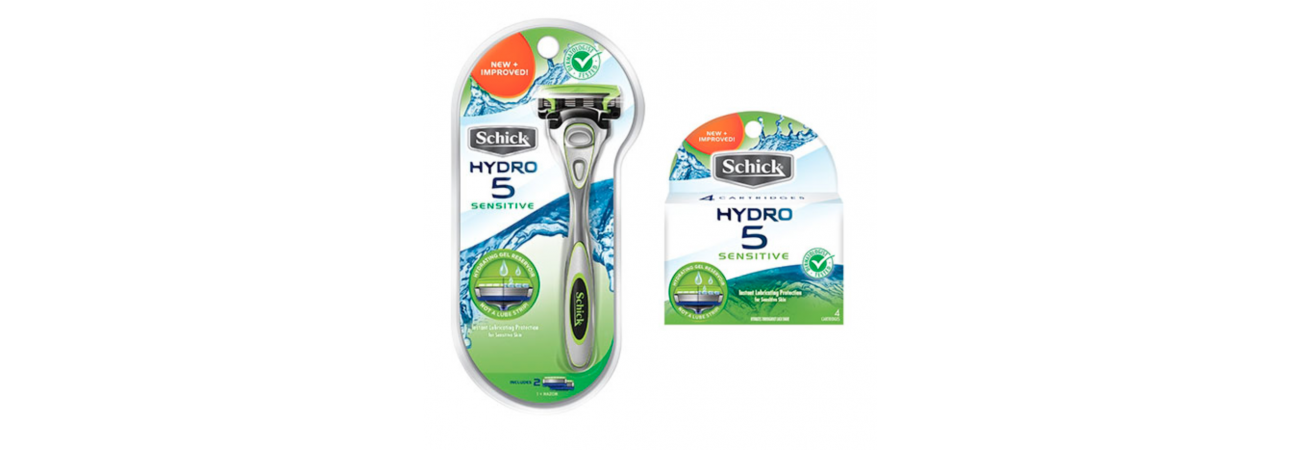 Бритва Schick Hydro 5 Sensitive Premium (+ 6 сменныз лезвий + подставка)